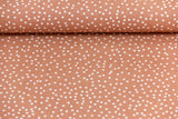 Baumwolle, Popeline mit Punkten, ziegelrot, 0,5 m