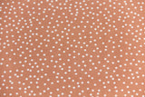 Baumwolle, Popeline mit Punkten, ziegelrot, 0,5 m