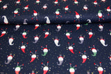 Baumwollwebware Wichtel, Weihnachten, dunkelblau, 0,5 m