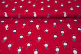 Baumwollwebware Wichtel, Weihnachten, rot, 0,5 m