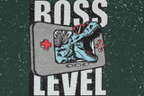B-Ware Sweat Panel "Boss-Level", T-Rex, dunkelgrün