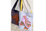 Cherry Picking Bag, DIY-Panel, Dackel und Rollschuhe, Canvas