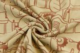 Terry Crepe, Krepp, Bauernhof, oliv, 0,5 m