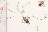 Terry Crepe, Krepp, Bienen, wollweiß, 0,5 m