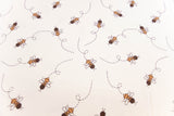 Terry Crepe, Krepp, Bienen, wollweiß, 0,5 m