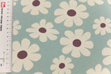 Terry Crepe, Krepp, Blumen, mint, 0,5 m