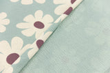 Terry Crepe, Krepp, Blumen, mint, 0,5 m