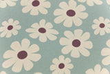 Terry Crepe, Krepp, Blumen, mint, 0,5 m