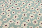 Terry Crepe, Krepp, Blumen, mint, 0,5 m