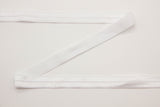 Elastisches Einfassband, Falzgummi, 15 mm, weiß, 1 Meter