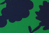 Restmenge 25 cm Viskose Webware, "Happy Flowers", grün