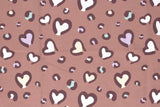 French Terry mit Herzen, mauve, 0,5 m