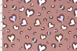 French Terry mit Herzen, mauve, 0,5 m