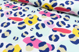 French Terry Funky Leo Print, Animal Print, weiß, 0,5 m