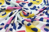 French Terry Funky Leo Print, Animal Print, weiß, 0,5 m
