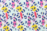 Stoffpaket French Terry + Bündchen Funky Leo, weiß, gelb