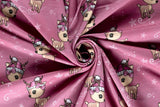 French Terry Kleiner Hirsch Glitzerpüppi