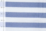 Frottee, Blockstreifen, weiß, blau, 0,5 m