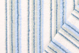 Frottee, Baumwolle, mit Streifen, blau, weiß, 0,5 m
