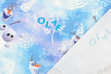 Jersey Digital "Olaf" von Frozen, hellblau, Oekotex, 0,5 m