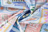 Dekostoff Halbpanama mediterran als Meterware für Deko