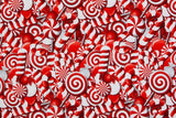 Sweat "Holly" mit Zuckerstangen, Bonbons, Weihnachten, rot, weiß, 0,5 m