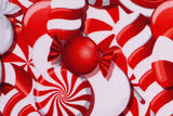 Sweat "Holly" mit Zuckerstangen, Bonbons, Weihnachten, rot, weiß, 0,5 m