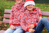 Sweat "Holly" mit Zuckerstangen, Bonbons, Weihnachten, rot, weiß, 0,5 m