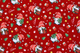 Sweat "Holly" mit Wichteln, Weihnachten, rot, 0,5 m
