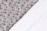 Jersey mit Blumen, flieder, wollweiß, 0,5 m