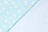 Jersey mit Blumen, hellblau, 0,5 m