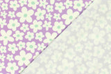 Jersey mit Blumen, lavendel, 0,5 m