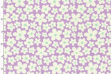 Jersey mit Blumen, lavendel, 0,5 m