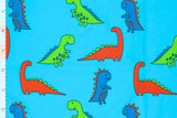 Jersey mit Dinosauriern, aqua, 0,5 m