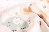 Jersey mit Elefanten, nude, hellrosa, 0,5 m