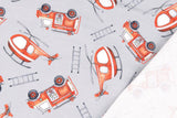 Jersey mit Feuerwehr und Helikopter, grau, 0,5 m