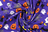 Jersey mit Geistern, Halloween, lila, 0,5 m