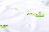 Jersey mit Krokodilen und Fröschen, wollweiß, 0,5 m