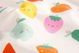 Jersey mit bunten Früchten, Obst, wollweiß, 0,5 m