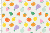 Jersey mit bunten Früchten, Obst, wollweiß, 0,5 m