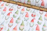 Jersey mit Wichteln, Weihnachten, weiß, 0,5 m
