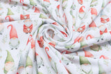 Jersey mit Wichteln, Weihnachten, weiß, 0,5 m
