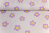 Jersey Stoff mit Blumen Meterware online kaufen für Kinder