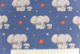 Jersey mit Elefanten, blau, Artikel-Nr. FVJ-4280, Fräulein von Julie, 0,5 m