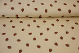 Jersey mit Erdbeeren, beige, 0,5 m