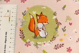Stoffpaket Jersey + Bündchen Jersey mit Fuchs und Hase, Fräulein von Julie, altrosa, khaki