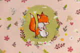 Jersey mit Fuchs und Hase, altrosa, Artikel-Nr. FVJ-4210, Fräulein von Julie, 0,5 m
