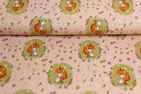 Jersey mit Fuchs und Hase, altrosa, Artikel-Nr. FVJ-4210, Fräulein von Julie, 0,5 m