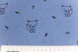 Jersey mit Füchsen, jeansblau, 0,5 m