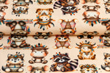 Jersey digital, Waldtiere, Indianer, beige, 0,5 m